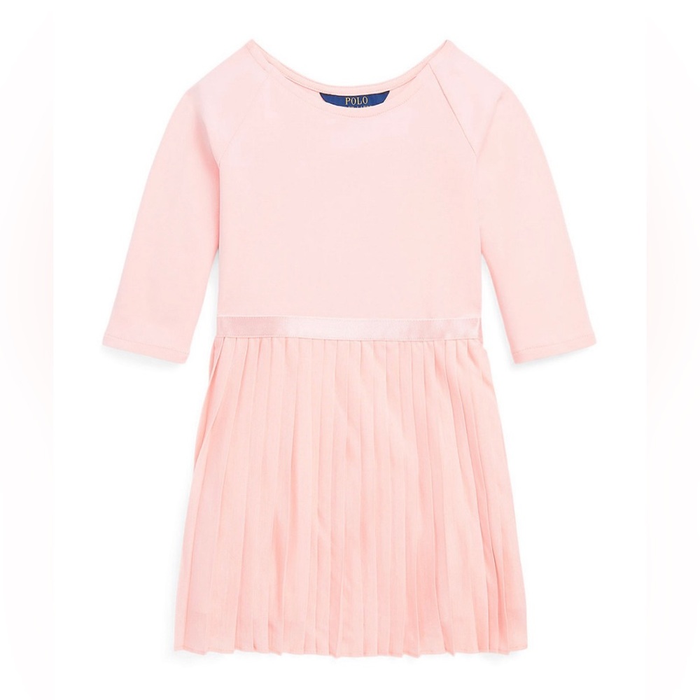 Polo Ralph Lauren - Pleated Stretch Ponte Dress - 4T - French Pink